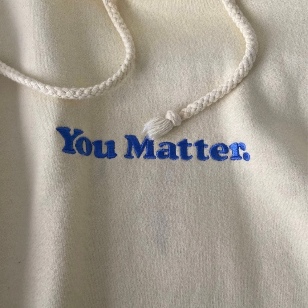 You Matter hoodie yellow color size medium. Unisex size medium.